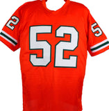 Ray Lewis Autographed Orange College Style Jersey - Beckett W Hologram *Black