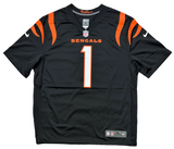 Ja'Marr Chase Cincinnati Bengals Signed Black Nike Game Jersey BAS Beckett