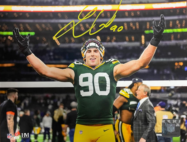 Packers 1st Round Pick Linebacker LUKAS VAN NESS Signed 8x10 Photo #2 AUTO