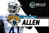 Josh Allen Signed Jaguars Jersey (JSA COA) Jacksonville's 2019 1st Round Pick LB