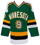 Mike Modano Signed Green Custom Hockey Jersey w/HOF'14 - (SCHWARTZ SPORTS COA)