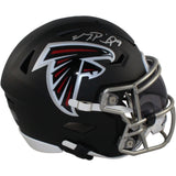 Michael Penix Autographed Atlanta Falcons Mid-Size Midi Helmet Beckett 54777