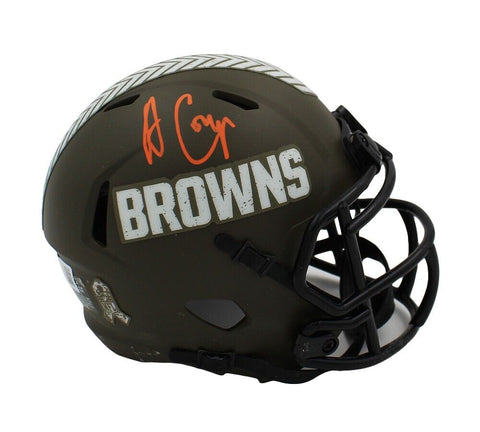 Amari Cooper Signed Cleveland Browns Speed Salute to Service NFL Mini Helmet