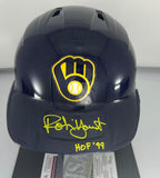Brewers ROBIN YOUINT Signed Full Size Milwaukee Rawlings Helmet AUTO W/ HOF JSA