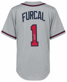 Rafael Furcal (BRAVES) Signed Gray Custom Baseball Jersey - (SCHWARTZ COA)