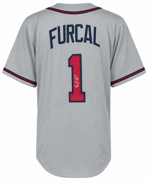 Rafael Furcal (BRAVES) Signed Gray Custom Baseball Jersey - (SCHWARTZ COA)