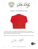 John Daly Signed Match Worn Red Folds of Honor Quarter Zip Shirt BAS #BH00321
