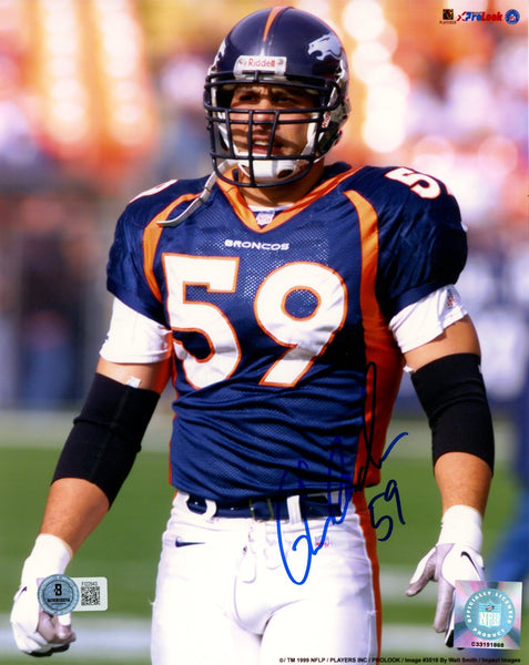 Glenn Cadrez Autographed/Signed Denver Broncos 8x10 Photo Beckett 57768