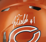 JUSTIN FIELDS Autographed Chicago Bears Authentic Flash Speed Helmet FANATICS