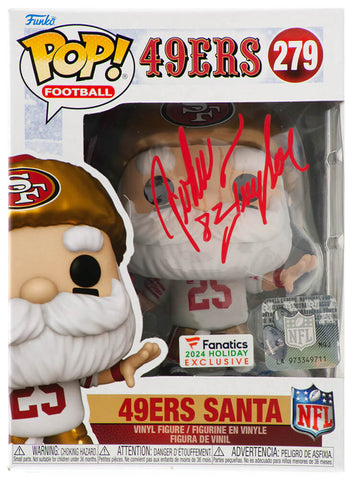 John Taylor Signed 49ers SANTA Funko Pop Doll #279 - (SCHWARTZ SPORTS COA)