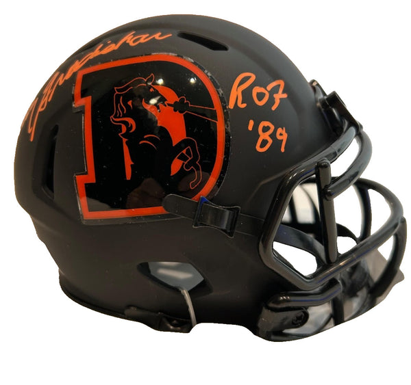 Randy Gradishar Autographed/Inscribed ROF '89 Broncos Alt Eclipse Mini JSA COA