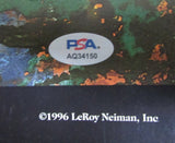 Leroy Neiman Artist Autographed 38x26 Football Poster PSA/DNA 209089