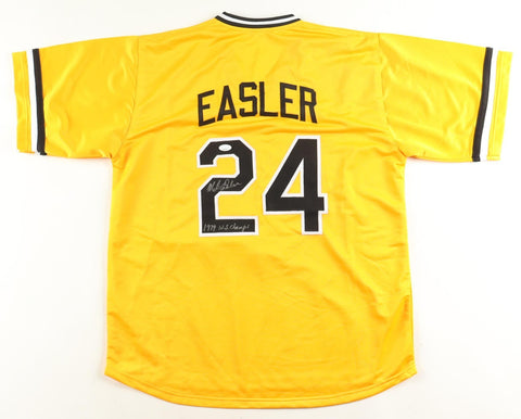 Mike Easler Signed Pittsburgh Pirates Jersey Inscribed 1979 W.S Champs (JSA COA)