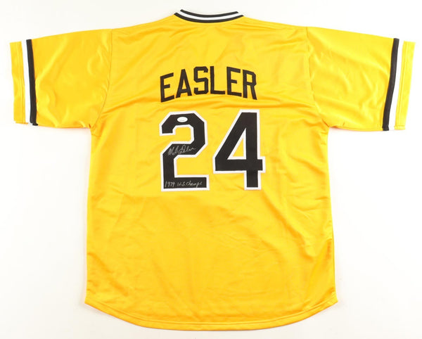 Mike Easler Signed Pittsburgh Pirates Jersey Inscribed 1979 W.S Champs (JSA COA)