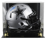 Cowboys Emmitt Smith Signed Rave Full Size Speed Rep Helmet W/ Case BAS Witness