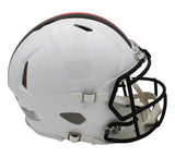 Jerry Jeudy Signed Cleveland Browns Speed Auth Alternate White NFL Helmet -Left