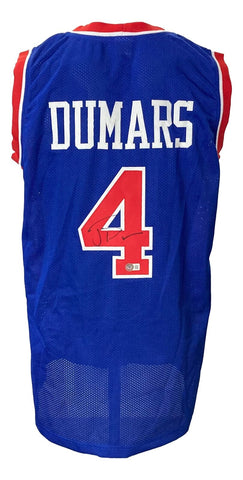 Joe Dumars Signed Custom Blue Pro-Style Basketball Jersey BAS ITP