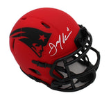 Julian Edelman Signed New England Patriots Speed Rave NFL Mini Helmet