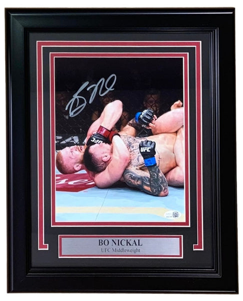 Bo Nickal Signed Framed 8x10 UFC Choke Photo JSA ITP