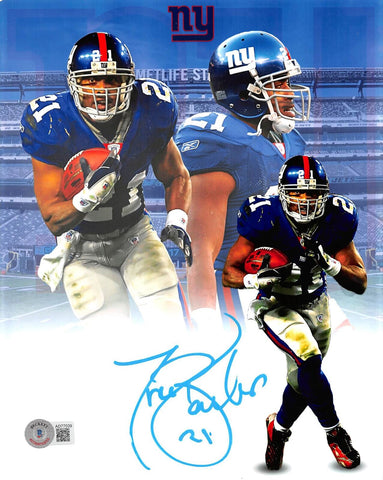 Giants Tiki Barber Authentic Signed 8x10 Photo Autographed BAS #AD77039