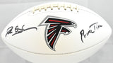 Deion Sanders Signed Atlanta Falcons Logo Football Prime Time - Beckett W Holo