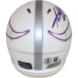 Adrian Peterson Autographed Minnesota Vikings 24 Alt Mini Helmet Beckett 50843