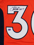 Terrell Davis Signed Denver Custom Orange Jersey with "HOF 17" Inscription