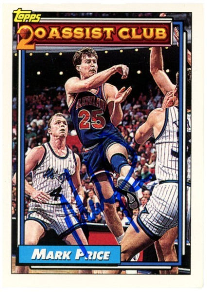 Mark Price Autographed/Signed 1992-1993 Topps #218 Trading Card Beckett 52546
