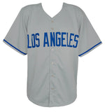 Eric Gagne (DODGERS) Signed Grey Custom Baseball Jersey - (SCHWARTZ COA)