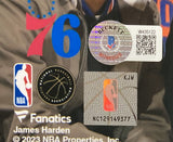 James Harden Signed 16x20 Philadelphia 76ers White Jersey Photo BAS ITP