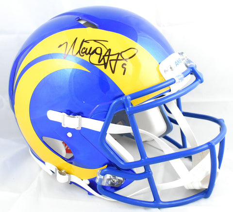 Matthew Stafford Autographed Rams F/S Speed Authentic Helmet - Beckett W Holo