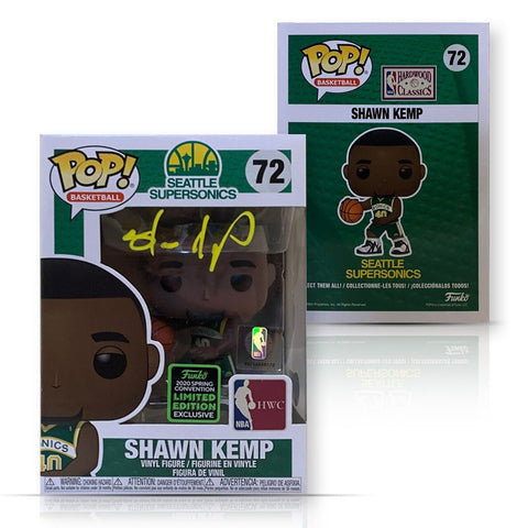 Shawn Kemp Autographed Seattle Supersonics Signed Funko Pop 72 Beckett COA