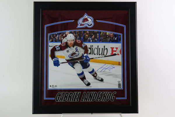 Gabe Landeskog Autographed 16x20 Action Shot Deluxe Framed Fanatics & JSA COA