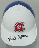 Braves HANK AARON Signed Full Size White Atlanta Batting Helmet AUTO - JSA