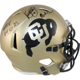 Kordell Stewart Michael Westbrook Signed Colorado Buffaloes F/S Helmet BAS 50906