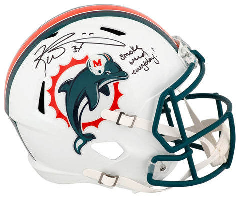 Ricky Williams Signed Dolphins Riddell F/S Replica Helmet w/Smoke... - (SS COA)
