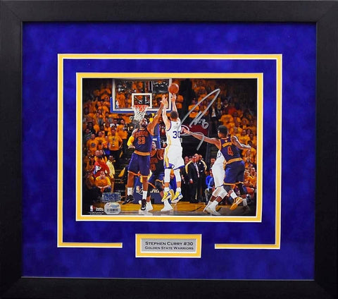 STEPHEN CURRY SIGNED GOLDEN STATE WARRIORS 8x10 FRAMED PHOTO FANATICS