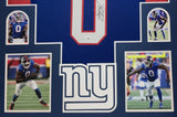 FRAMED NEW YORK GIANTS BRIAN BURNS AUTOGRAPHED JERSEY JSA COA