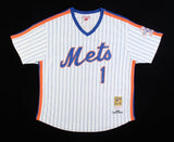 Mookie Wilson Signed New York Mets Jersey Inscribd "It Goes Through Buckner" PSA