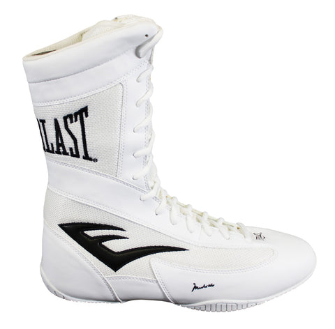 Muhammad Ali Signed White Everlast Boxing Shoe Size 11.5 Auto 10! PSA #4A54355