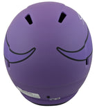 Vikings Jordan Addison Signed Rave Full Size Speed Rep Helmet BAS Witnessed