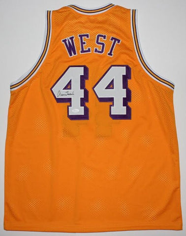 Jerry West Signed Los Angeles Lakers Yellow Jersey (JSA COA) NBA Champion (1972)