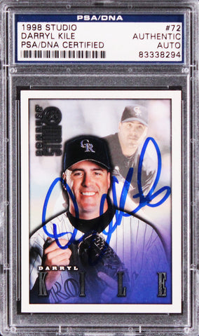 Rockies Darryl Kile Authentic Signed 1998 Studio #72 Card PSA/DNA Slabbed