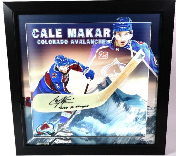 Cale Makar LED Light Framed Autographed/Inscribed "2022 SC Champs" Hockey Stick