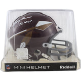 Larry Brown Signed Washington Redskins TB 65-69 VSR4 Mini Helmet Beckett 49223