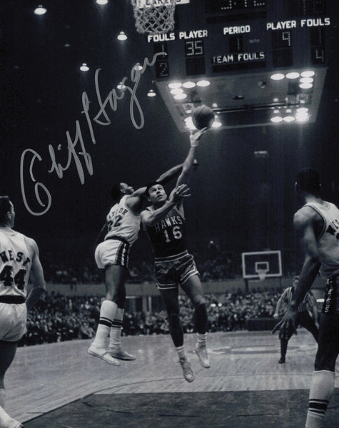 Cliff Hagan Autographed Signed 8x10 Photo St. Louis Hawks SKU #244793