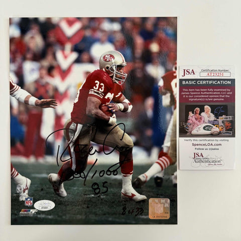 Autographed/Signed Roger Craig San Francisco 49ers 8x10 Photo JSA COA #2