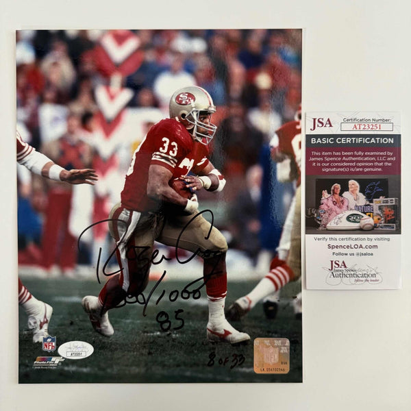 Autographed/Signed Roger Craig San Francisco 49ers 8x10 Photo JSA COA #2