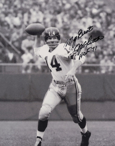 YA Y.A. Tittle Autographed 8x10 Photo New York Giants "HOF 71" SKU #247440