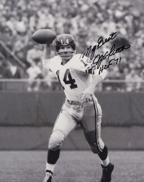 YA Y.A. Tittle Autographed 8x10 Photo New York Giants "HOF 71" SKU #247440